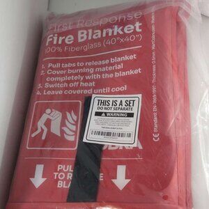 Lot 2 pcs New First Response Fire Blanket Fire Protection. 40”X40” New